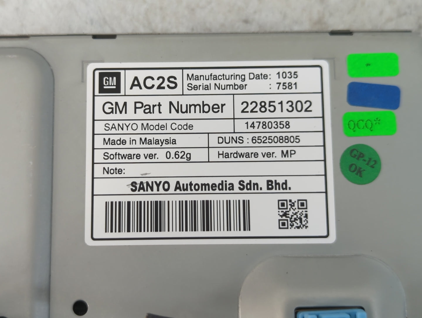 2012-2016 Chevrolet Cruze Information Display Screen - Oemusedautoparts1.com