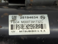 2011-2016 Chevrolet Cruze Car Starter Motor Solenoid OEM P/N:M000T39173ZC 25194634 Fits OEM Used Auto Parts - Oemusedautopar