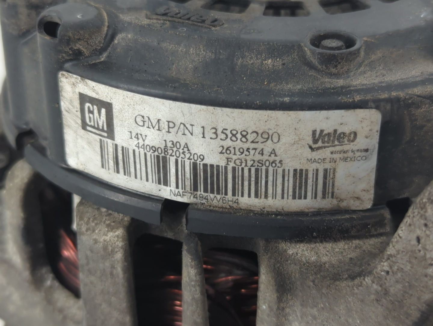 2015 Chevrolet Cruze Limited Alternator Replacement Generator Charging Assembly Engine OEM P/N:13588290 Fits OEM Used Auto P