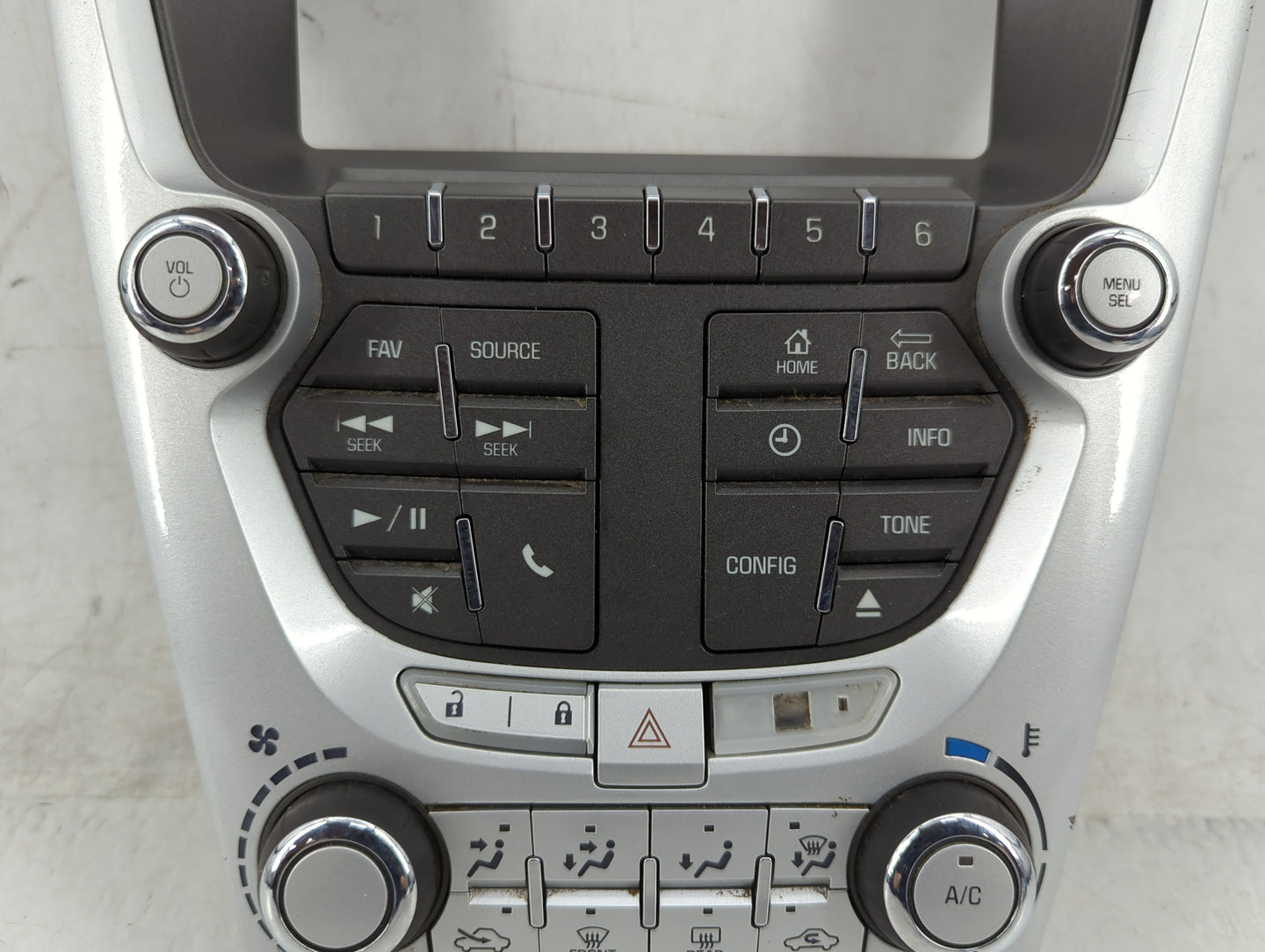 2012-2015 Chevrolet Equinox Radio Control Panel Silver - Oemusedautoparts1.com