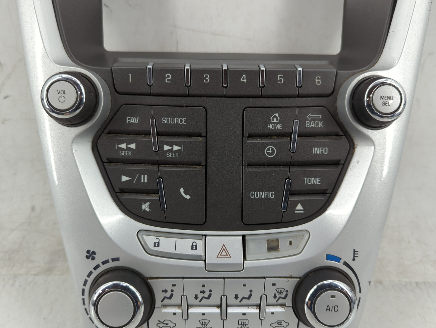 2012-2015 Chevrolet Equinox Radio Control Panel Silver - Oemusedautoparts1.com