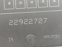 2013-2016 Chevrolet Equinox Fusebox Fuse Box Panel Relay Module P/N:22922727 Fits Fits 2013 2014 2015 2016 OEM Used Auto Par