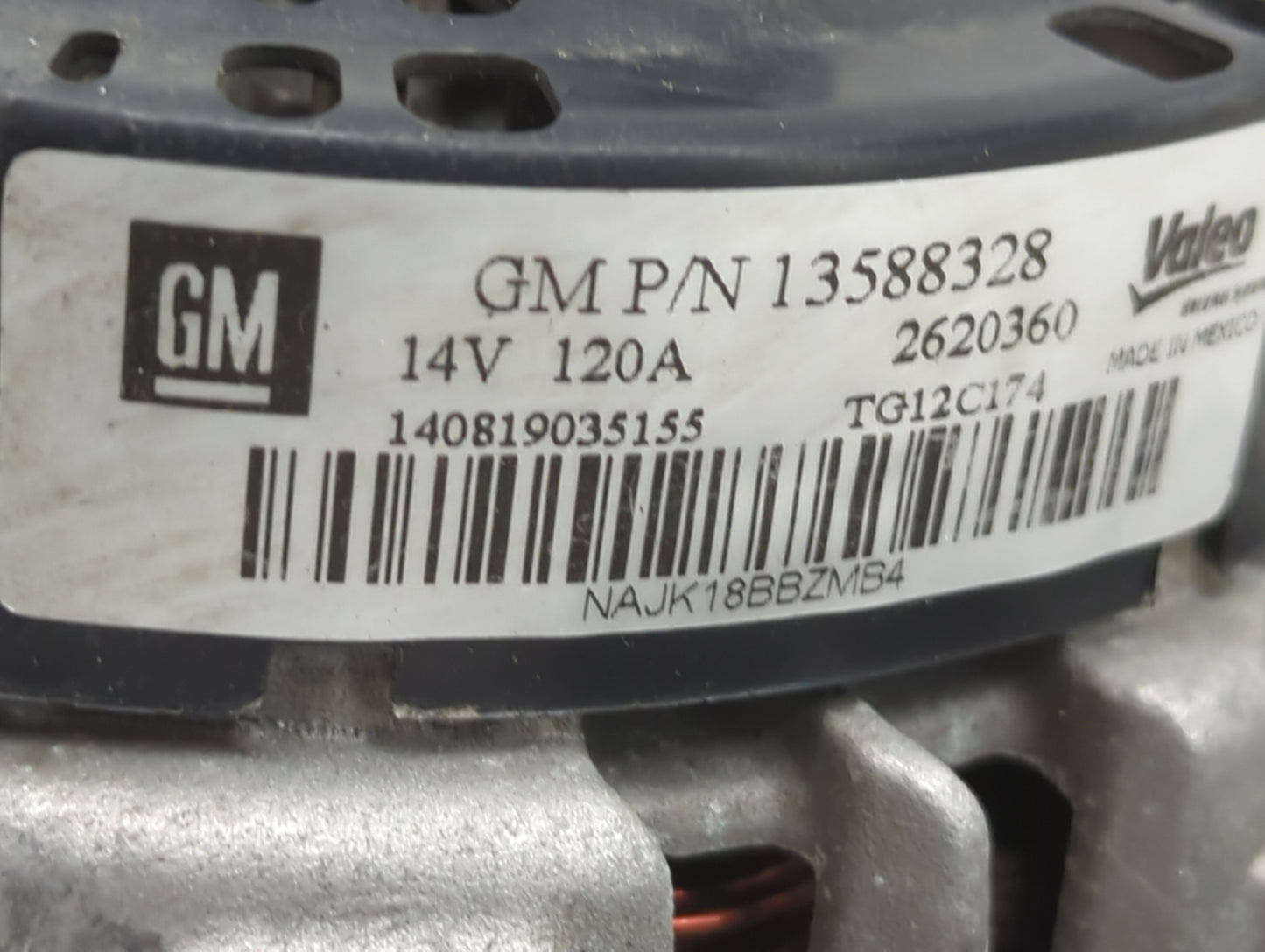 2010-2017 Chevrolet Equinox Alternator Replacement Generator Charging Assembly Engine OEM P/N:13588328 Fits OEM Used Auto Pa