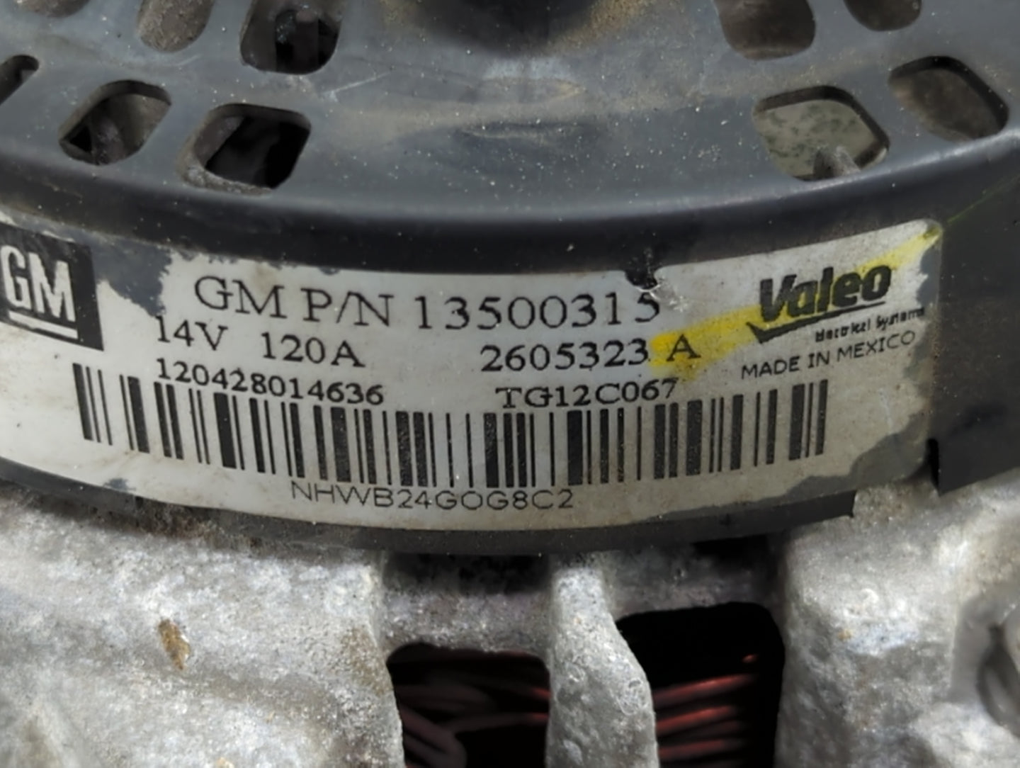 2010-2017 Chevrolet Equinox Alternator Replacement Generator Charging Assembly Engine OEM P/N:TG12C067 2605323A Fits OEM Use