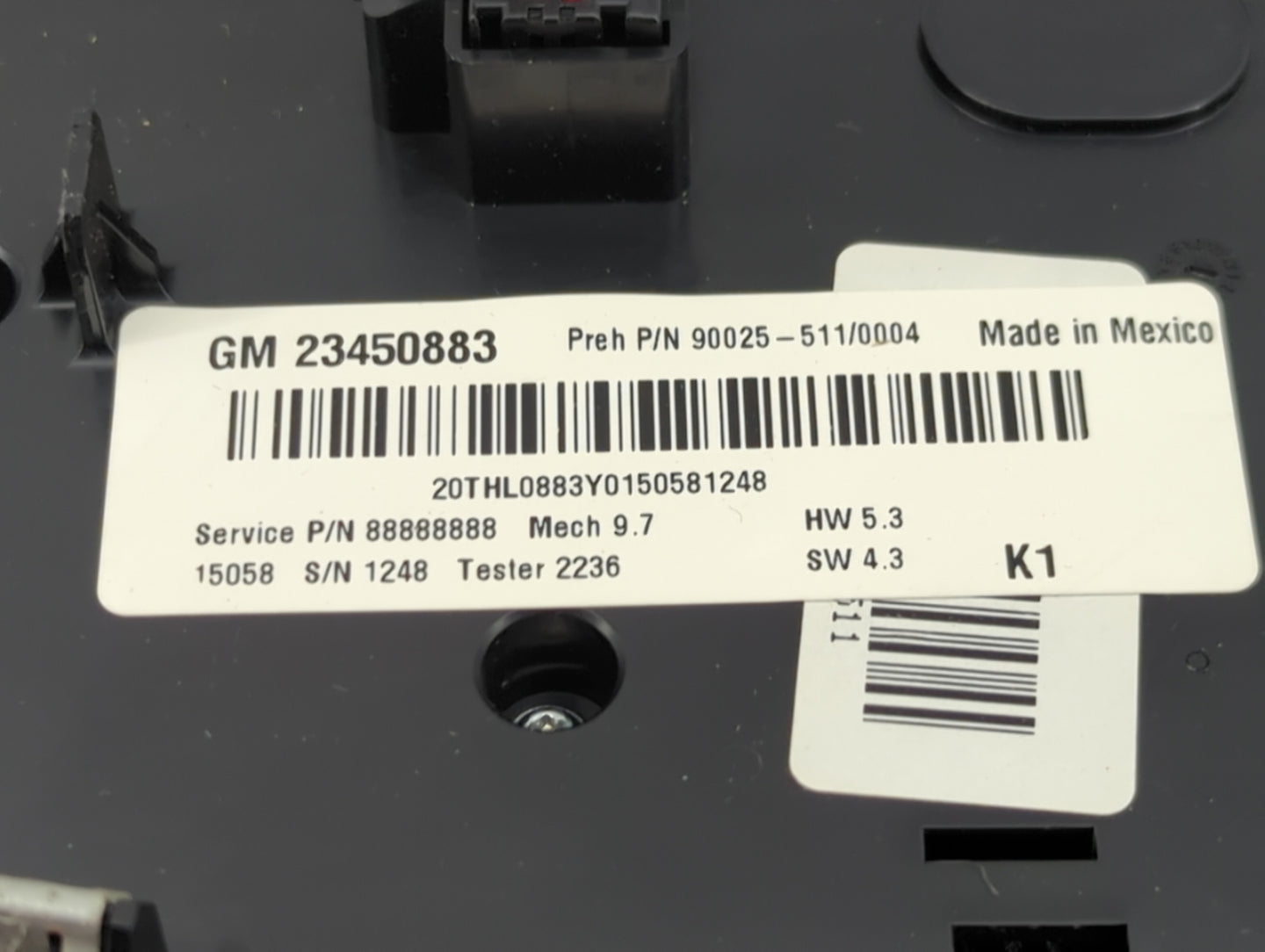 2015 Chevrolet Equinox Radio AM FM Cd Player Receiver Replacement P/N:23450883 90025-511/0004, 88888888 Fits Fits 2014 2016 