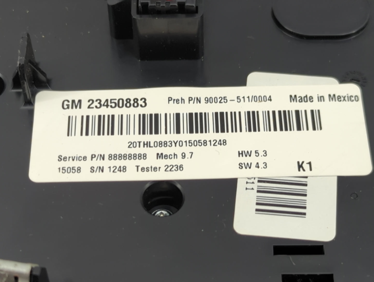 2015 Chevrolet Equinox Radio AM FM Cd Player Receiver Replacement P/N:23450883 90025-511/0004, 88888888 Fits Fits 2014 2016 