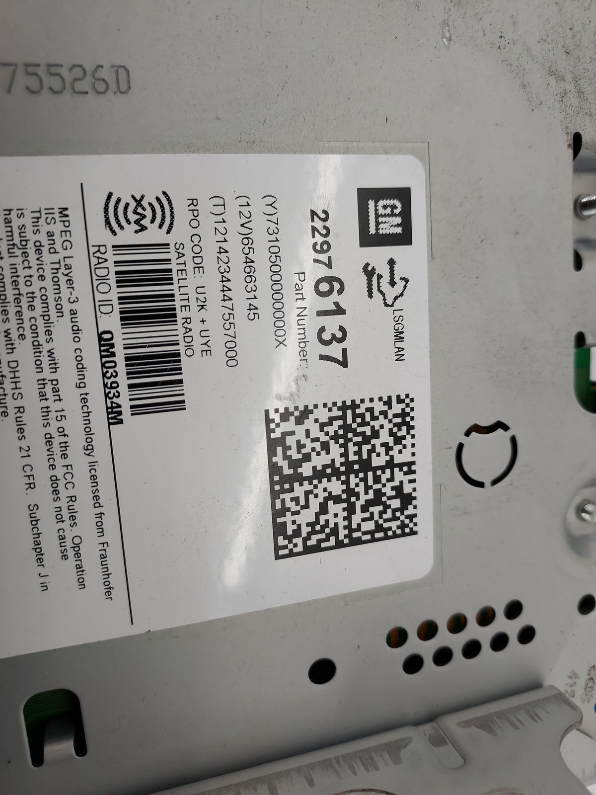 2013-2015 Chevrolet Equinox Radio AM FM Cd Player Receiver Replacement P/N:22976137 Fits Fits 2013 2014 2015 2016 OEM Used A