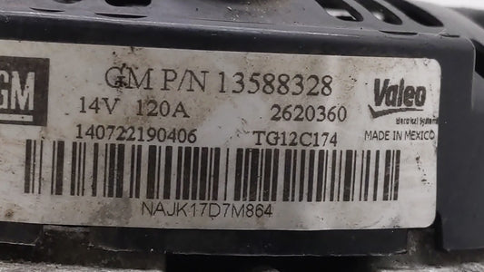 2010-2017 Chevrolet Equinox Alternator Replacement Generator Charging Assembly Engine OEM P/N:13512759 13500315 Fits OEM Used Auto Parts