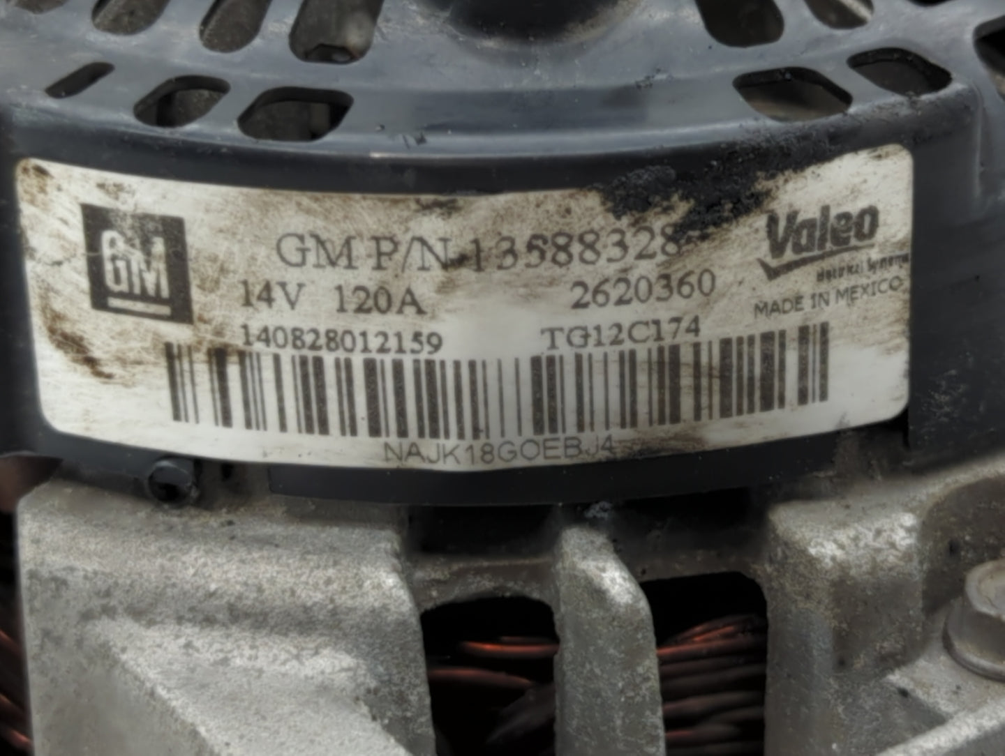 2010-2017 Chevrolet Equinox Alternator Replacement Generator Charging Assembly Engine OEM P/N:13500315 13588328 Fits OEM Use