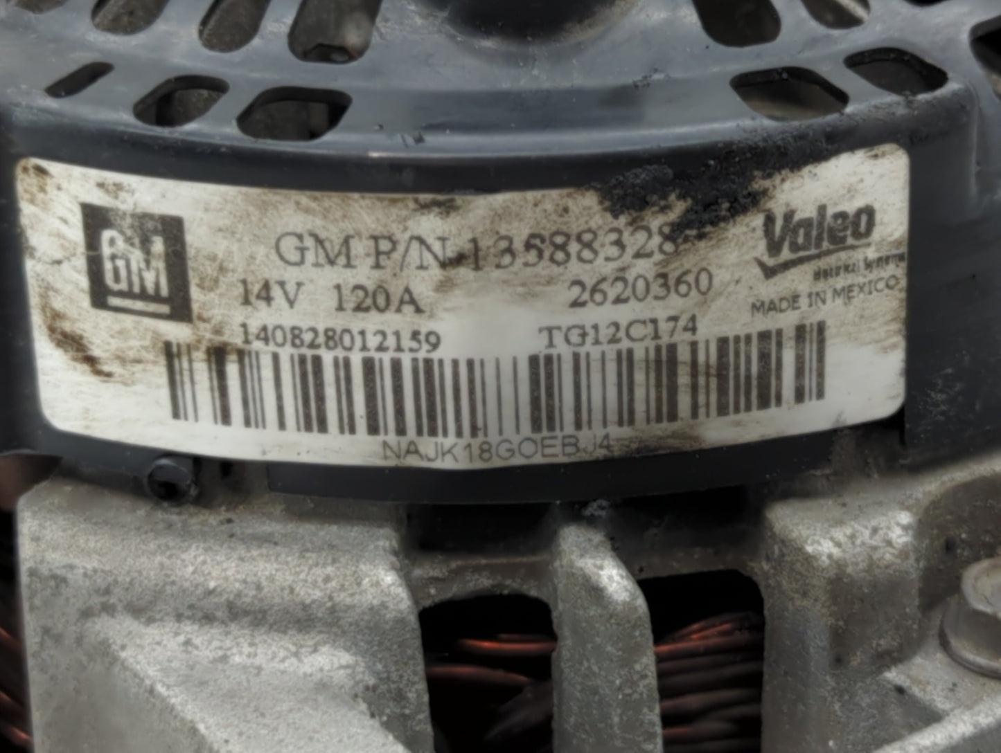 2010-2017 Chevrolet Equinox Alternator Replacement Generator Charging Assembly Engine OEM P/N:13500315 13588328 Fits OEM Use