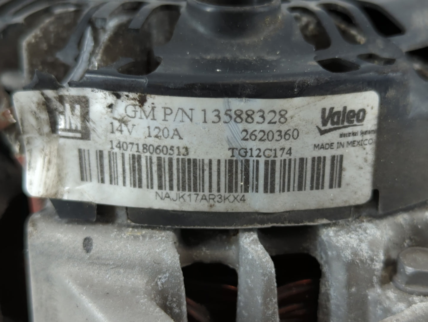 2010-2017 Chevrolet Equinox Alternator Replacement Generator Charging Assembly Engine OEM P/N:2620360 13588328 Fits OEM Used