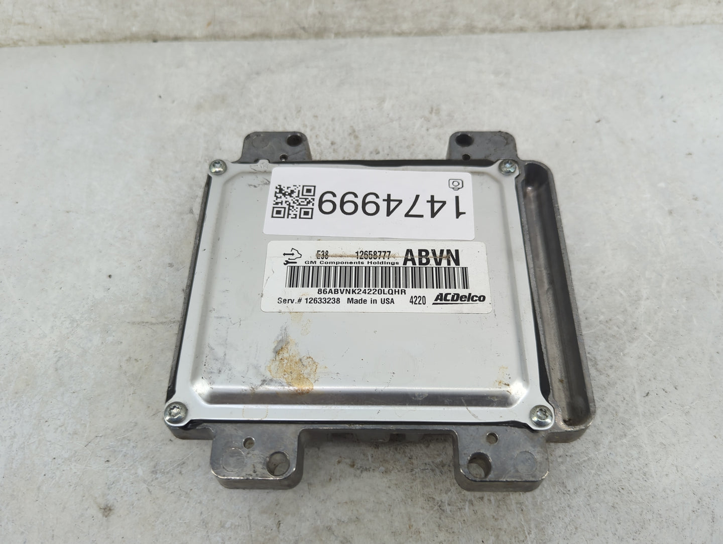 2010-2015 Chevrolet Express 2500 PCM Engine Control Computer ECU ECM PCU OEM P/N:12658777 ABVN Fits OEM Used Auto Parts - Oe