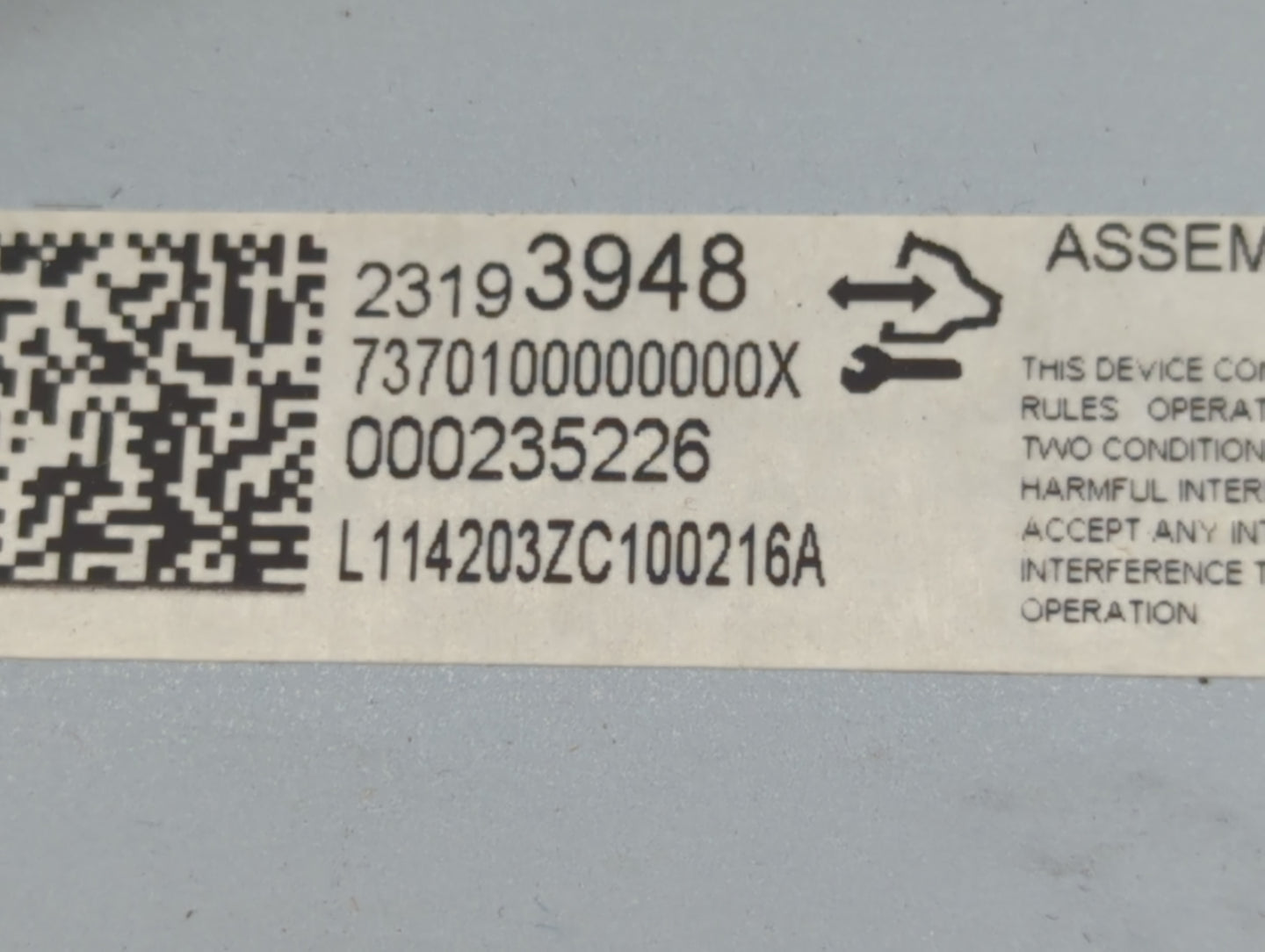 2014-2017 Chevrolet Impala Radio AM FM Cd Player Receiver Replacement P/N:23193948 Fits Fits 2014 2015 2016 2017 OEM Used Au