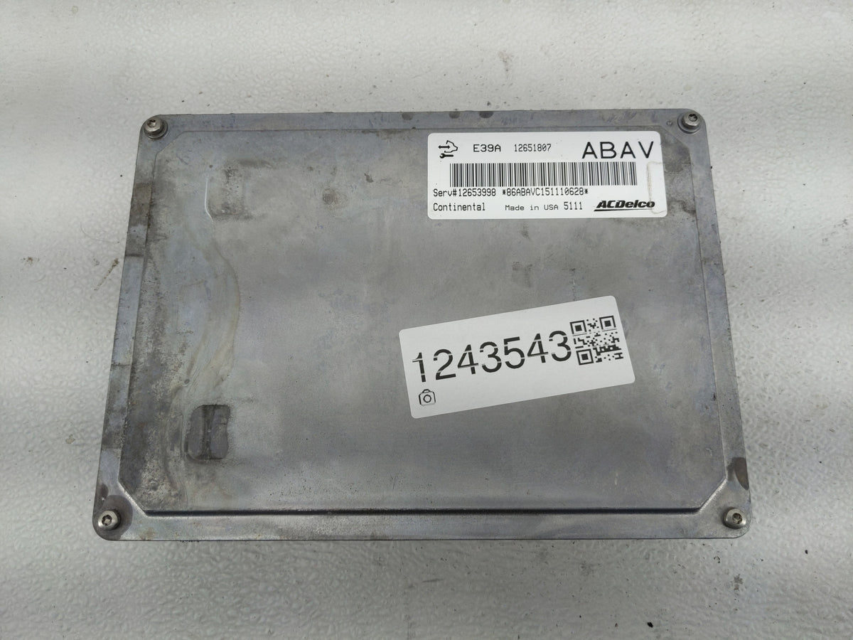 2014-2016 Chevrolet Impala PCM Engine Control Computer ECU ECM PCU OEM P/N:E39A 12651807 Fits 2013 2014 2015 2016 OEM Used A
