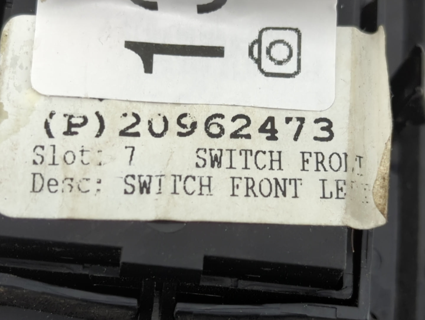 2014-2020 Chevrolet Impala Master Power Window Switch Replacement Driver Side Left P/N:20962473 Fits OEM Used Auto Parts - O
