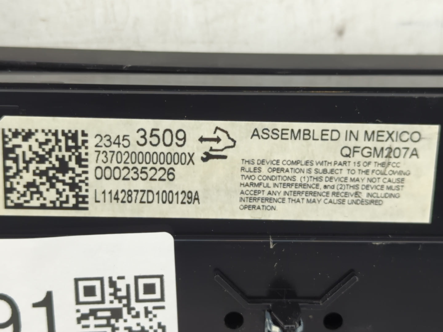 2014-2020 Chevrolet Impala Climate Control Module Temperature AC/Heater Replacement P/N:000235226 23453509 Fits OEM Used Aut