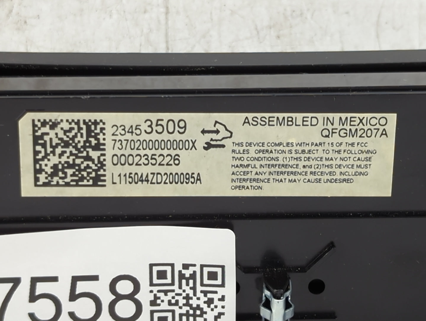2014-2020 Chevrolet Impala Climate Control Module Temperature AC/Heater Replacement P/N:23453509 Fits OEM Used Auto Parts - 