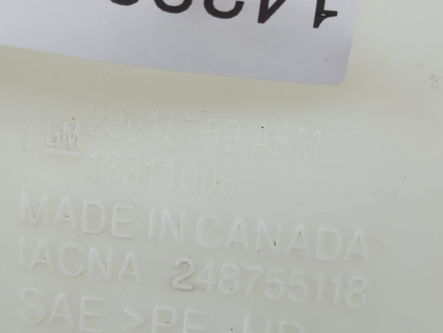 2014-2020 Chevrolet Impala Windshield Washer Fluid Reservoir Bottle Oem - Oemusedautoparts1.com