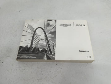2015 Chevrolet Impala Owners Manual Book Guide P/N:22941531A OEM Used Auto Parts - Oemusedautoparts1.com