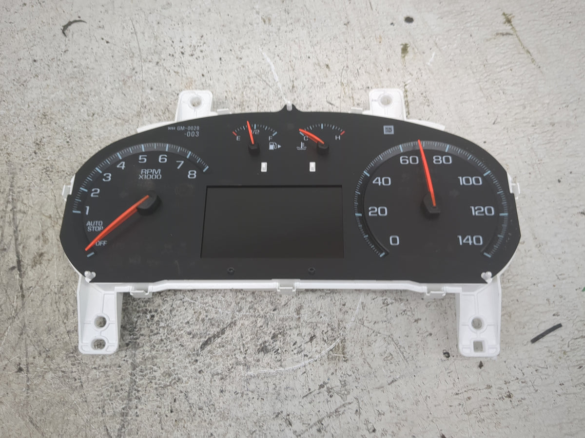 2015 Chevrolet Impala Instrument Cluster Speedometer Gauges P/N:GM-0028-103-MR-CD0D 23251507 Miles: Fits OEM Used Auto Parts