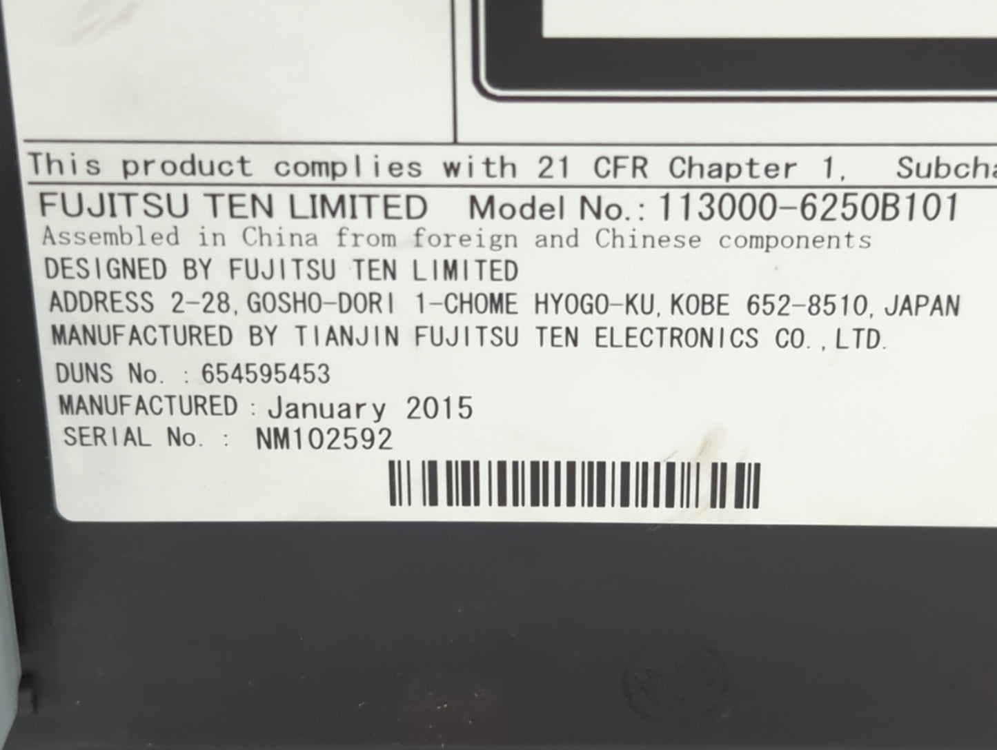 2014-2020 Chevrolet Impala Am Fm Cd Player Radio Receiver - Oemusedautoparts1.com