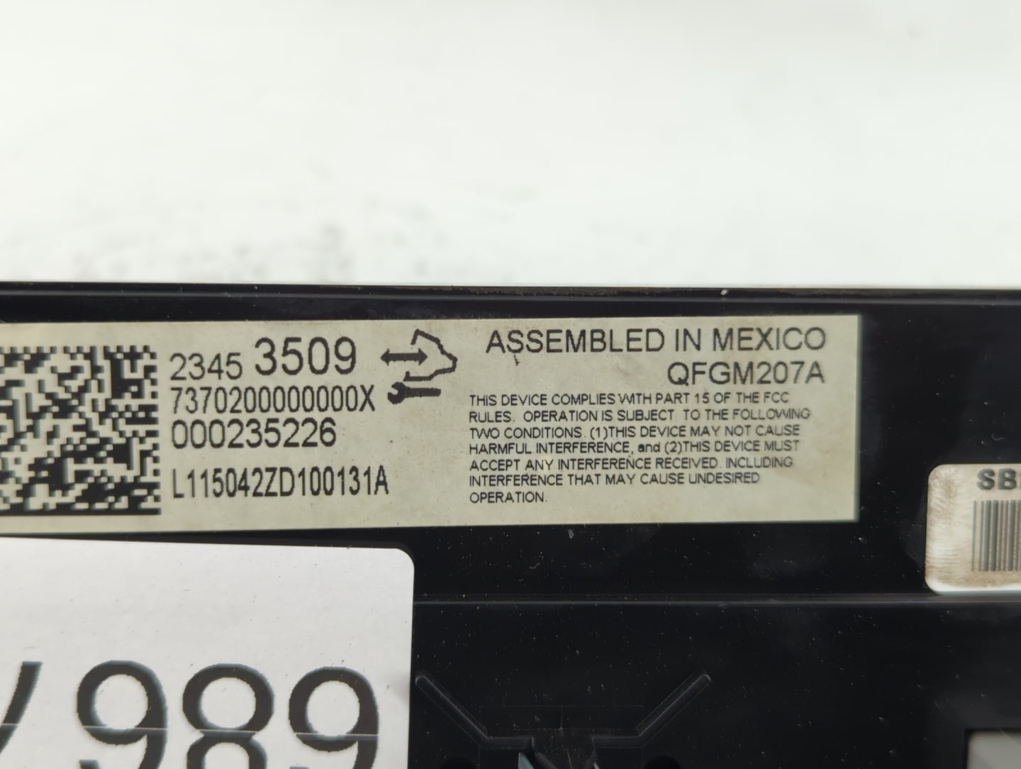 2014-2020 Chevrolet Impala Climate Control Module Temperature AC/Heater Replacement P/N:23453509 Fits OEM Used Auto Parts - 