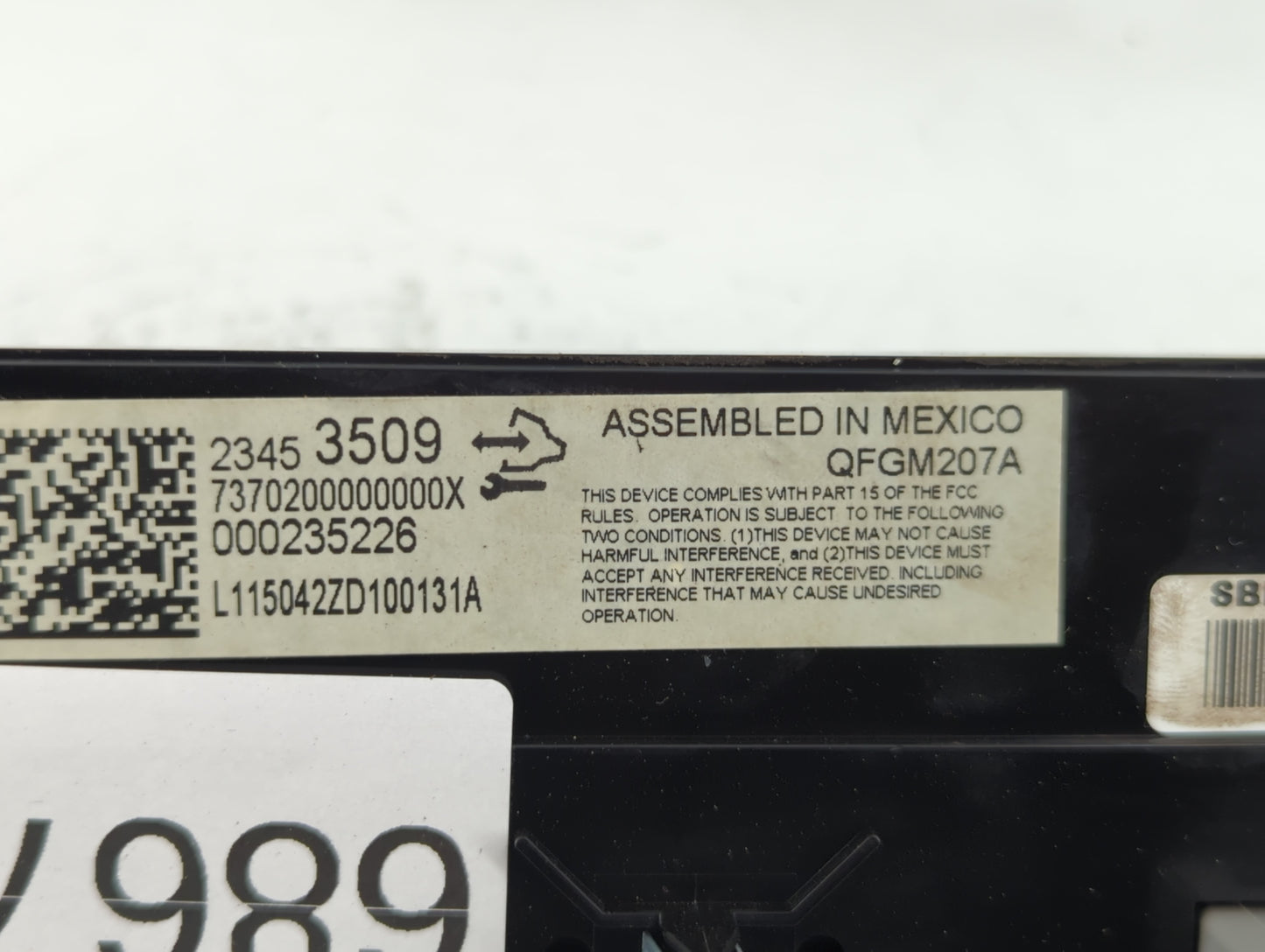 2014-2020 Chevrolet Impala Climate Control Module Temperature AC/Heater Replacement P/N:23453509 Fits OEM Used Auto Parts - 