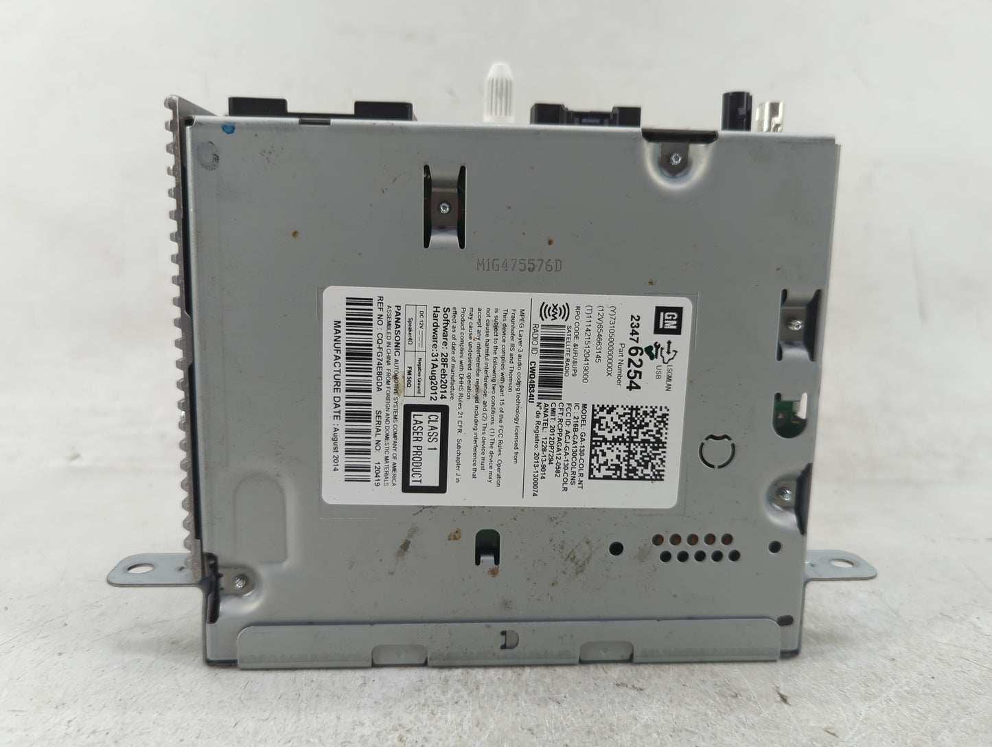 2014-2016 Chevrolet Malibu Radio AM FM Cd Player Receiver Replacement P/N:23476254 Fits Fits 2014 2015 2016 OEM Used Auto Pa