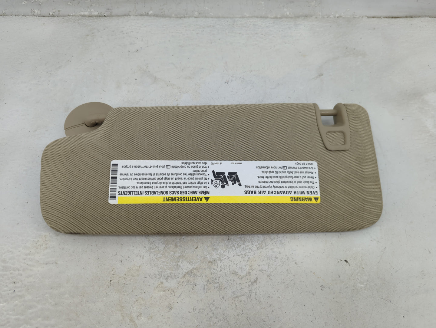 2013-2016 Chevrolet Malibu Sun Visor Shade Replacement Passenger Right Mirror Fits Fits 2013 2014 2015 2016 OEM Used Auto Pa