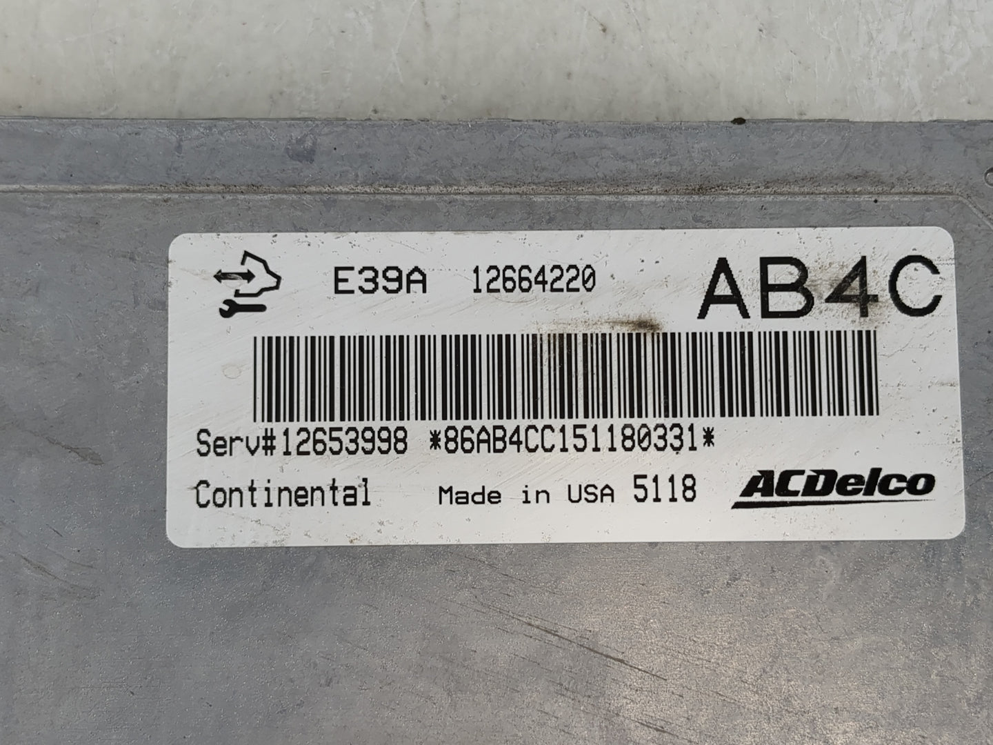 2013-2016 Chevrolet Malibu PCM Engine Control Computer ECU ECM PCU OEM P/N:12664220 Fits Fits 2013 2014 2015 2016 OEM Used A
