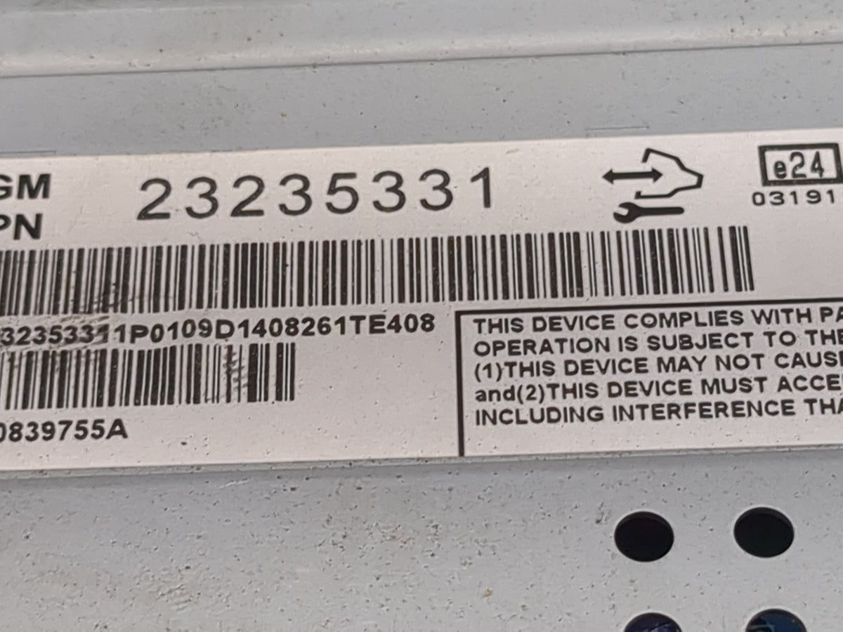 2013-2016 Chevrolet Malibu Information Radio Display Screen 1213249 - Oemusedautoparts1.com