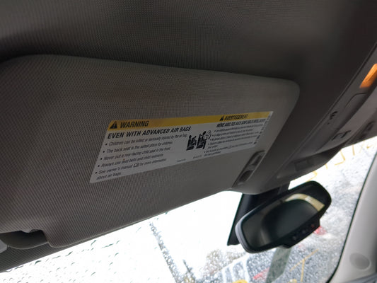 2013-2016 Chevrolet Malibu Sun Visor Shade Replacement Driver Left Mirror Fits Fits 2013 2014 2015 2016 OEM Used Auto Parts 