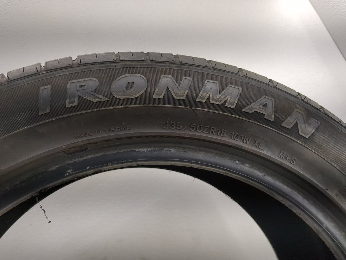Used Tire 235/50ZR18 IRONMAN IMOVE GEN 2 AS 101W - Tread Depth 8.5/32 - Oemusedautoparts1.com