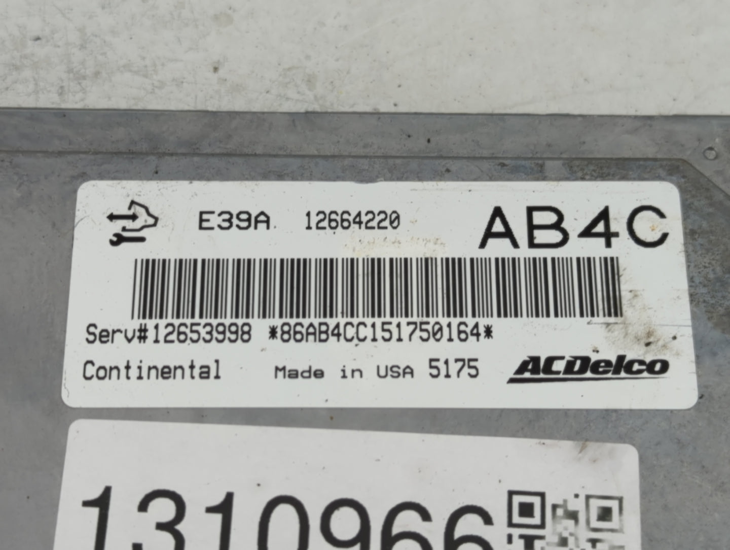2013-2016 Chevrolet Malibu PCM Engine Control Computer ECU ECM PCU OEM P/N:12664220 Fits Fits 2013 2014 2015 2016 OEM Used A