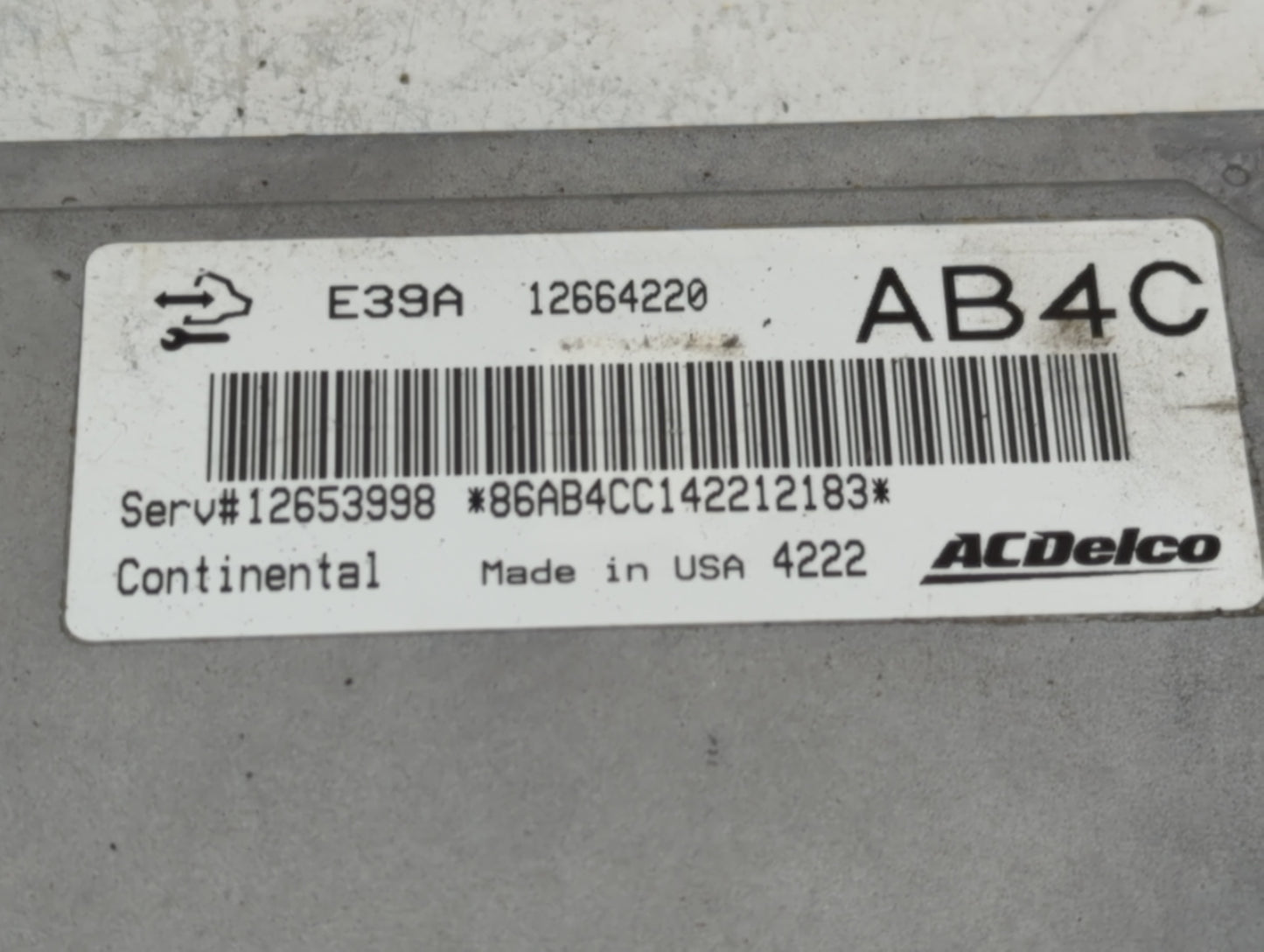 2013-2016 Chevrolet Malibu PCM Engine Control Computer ECU ECM PCU OEM P/N:12664220 Fits Fits 2013 2014 2015 2016 OEM Used A