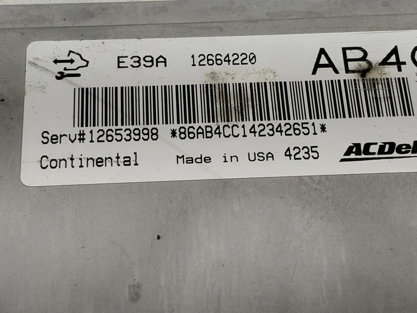 2013-2016 Chevrolet Malibu PCM Engine Control Computer ECU ECM PCU OEM P/N:12664220 Fits Fits 2013 2014 2015 2016 OEM Used A