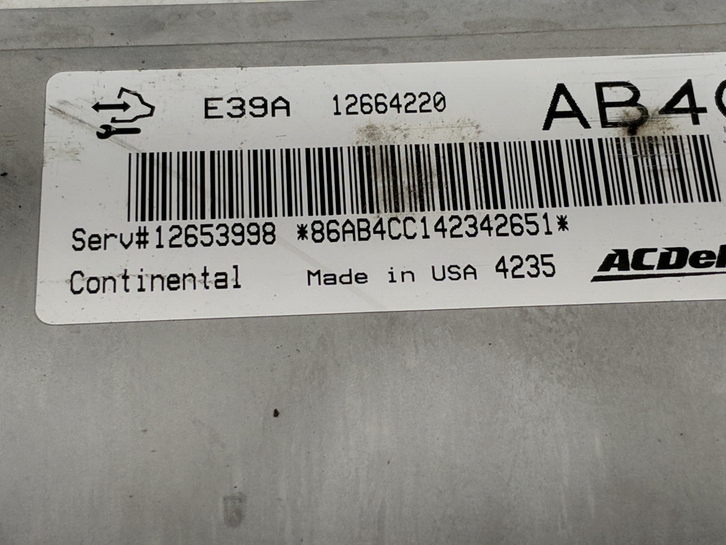 2013-2016 Chevrolet Malibu PCM Engine Control Computer ECU ECM PCU OEM P/N:12664220 Fits Fits 2013 2014 2015 2016 OEM Used A