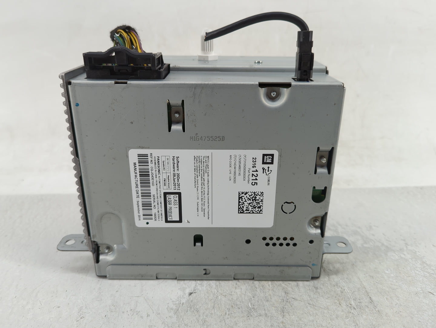 2014-2016 Chevrolet Malibu Radio AM FM Cd Player Receiver Replacement P/N:23161215 Fits Fits 2014 2015 2016 OEM Used Auto Pa