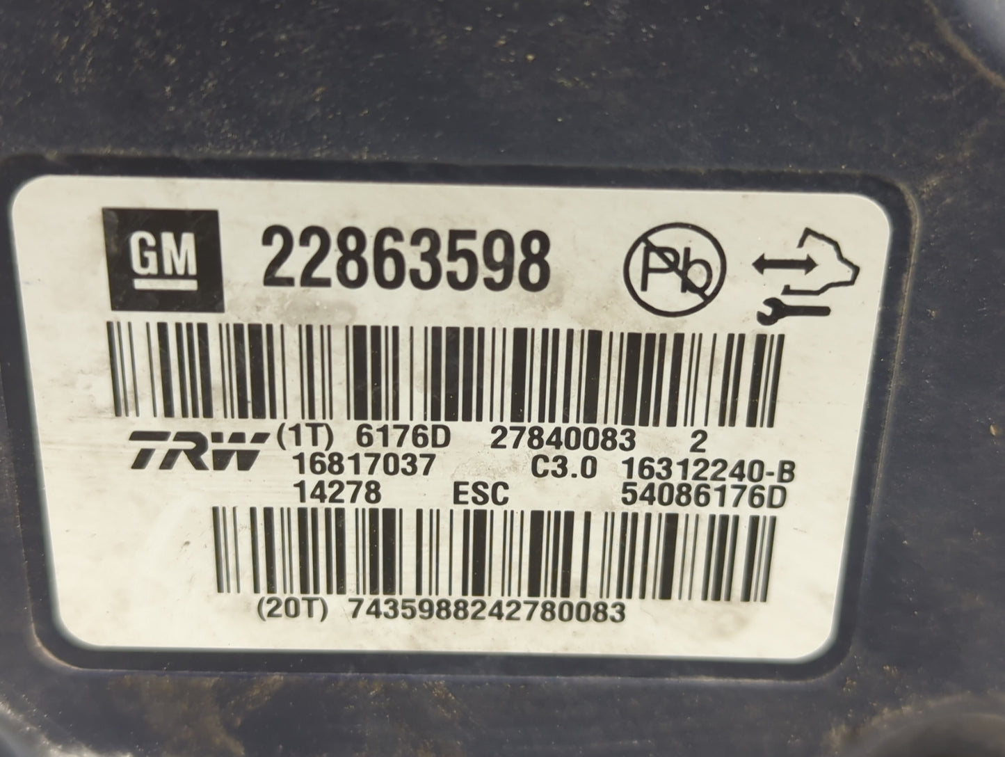 2015 Chevrolet Malibu ABS Pump Control Module Replacement P/N:22863598 27840083, 16817037, 16312240-B, 54086176D Fits OEM Us