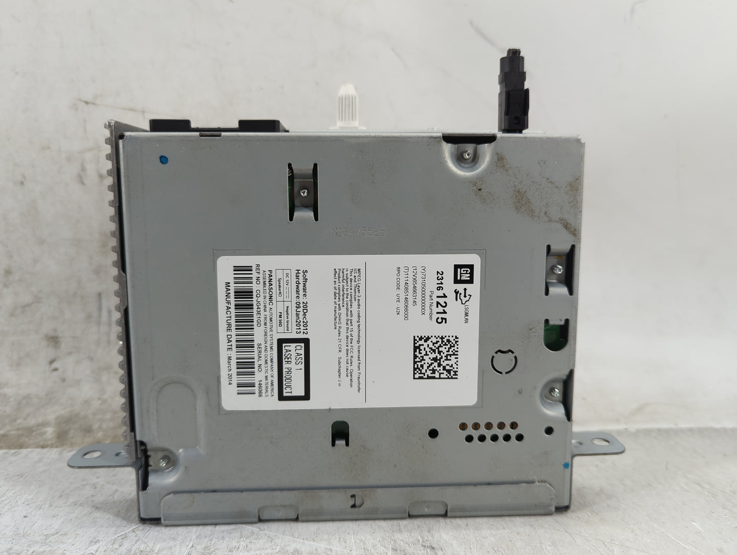 2014-2016 Chevrolet Malibu Radio AM FM Cd Player Receiver Replacement P/N:23161215 CQ-JG43E1GD Fits Fits 2014 2015 2016 OEM 