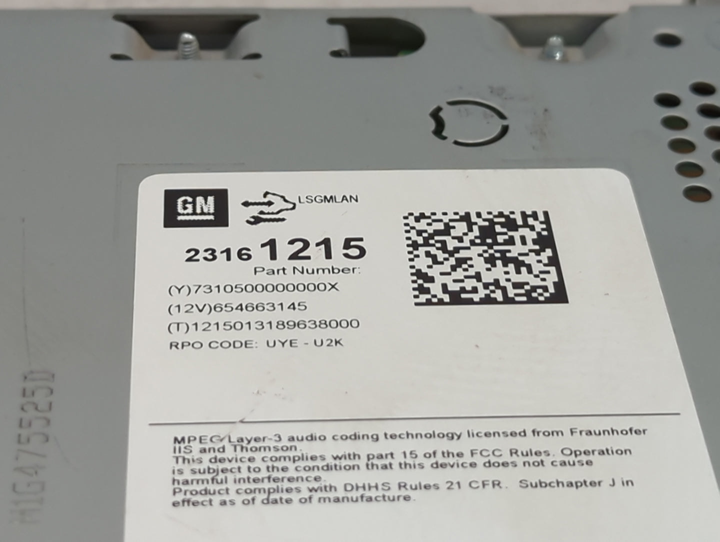 2014-2016 Chevrolet Malibu Radio AM FM Cd Player Receiver Replacement P/N:23161215 Fits Fits 2014 2015 2016 OEM Used Auto Pa