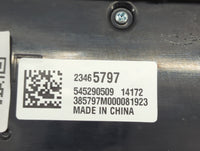 2014-2016 Chevrolet Malibu Climate Control Module Temperature AC/Heater Replacement P/N:23465797 545290509 Fits OEM Used Aut
