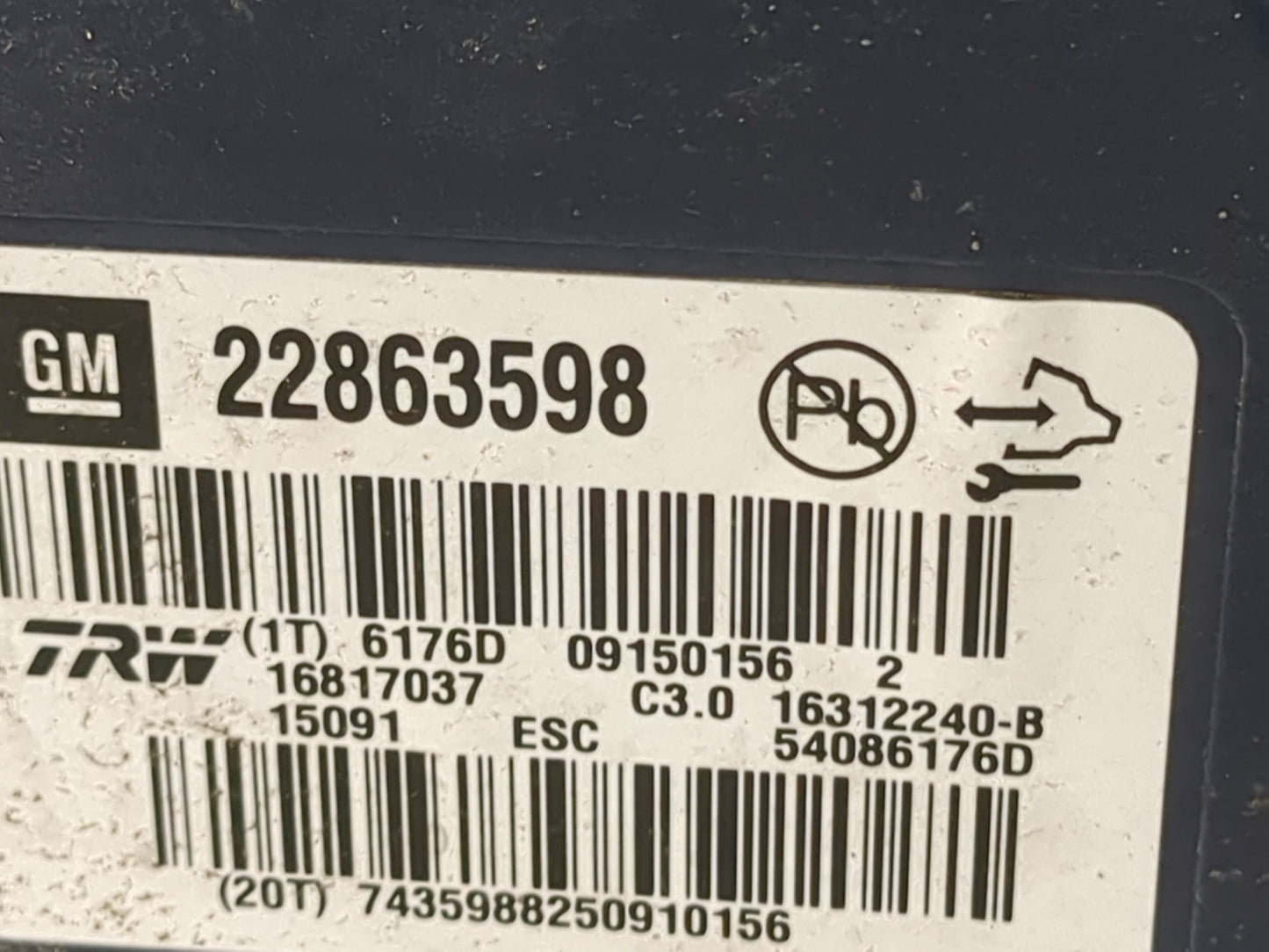 2013-2016 Chevrolet Malibu ABS Pump Control Module Replacement P/N:22863598 16817037 Fits Fits 2012 2013 2014 2015 2016 OEM 