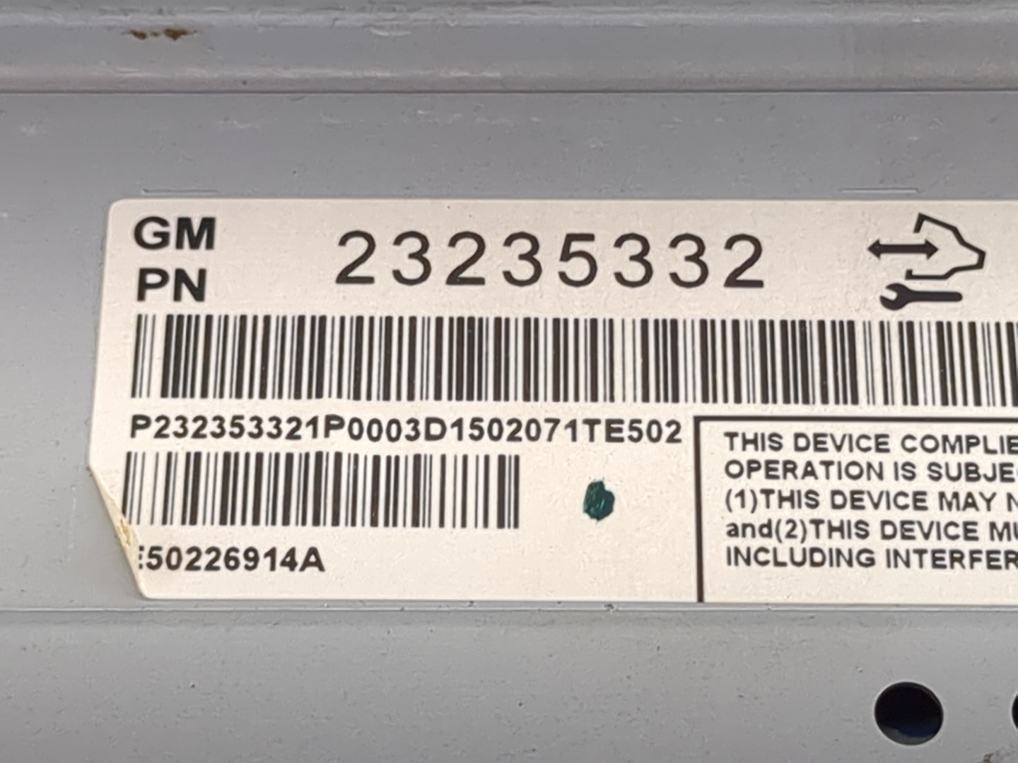 2013-2016 Chevrolet Malibu Information Display Screen 1494975 - Oemusedautoparts1.com