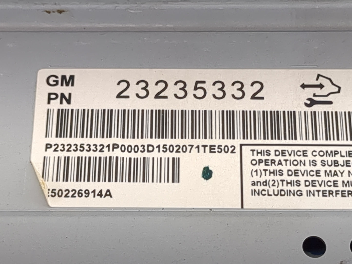 2013-2016 Chevrolet Malibu Information Display Screen 1494975 - Oemusedautoparts1.com