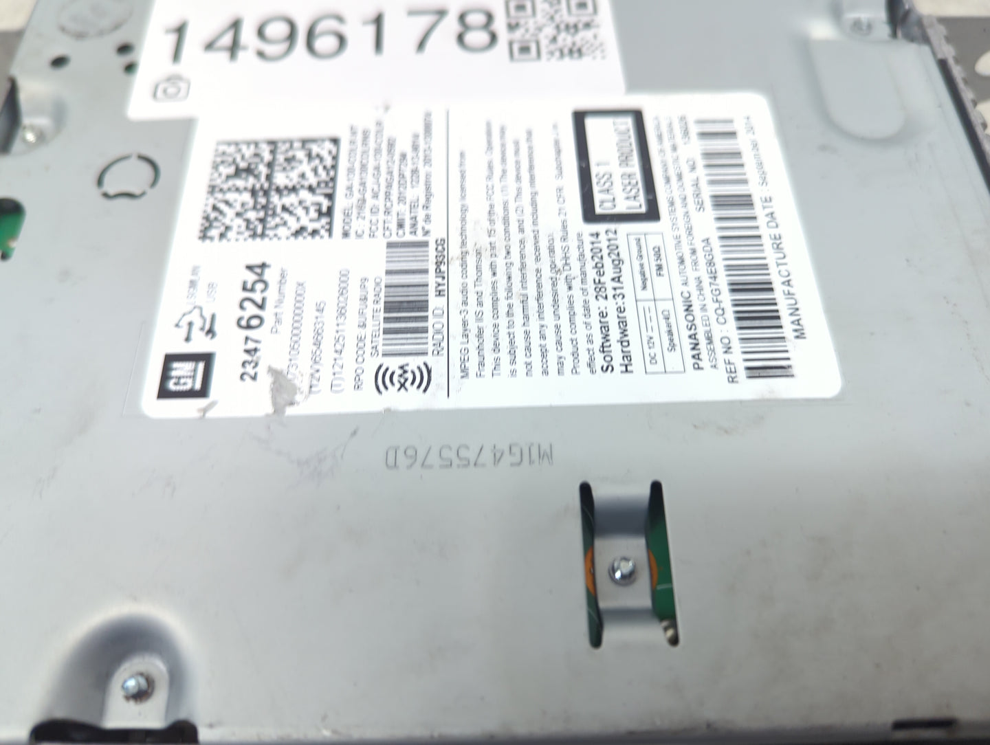 2014-2016 Chevrolet Malibu Radio Control Panel 1496178 - Oemusedautoparts1.com