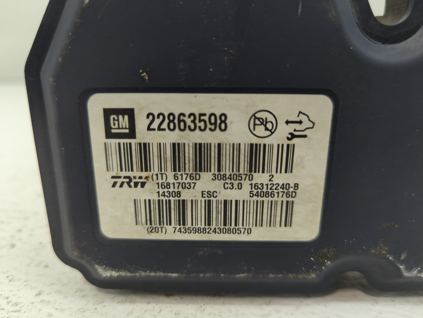 2013-2016 Chevrolet Malibu ABS Pump Control Module Replacement P/N:22863598 25867265, 22810057 Fits Fits 2012 2013 2014 2015