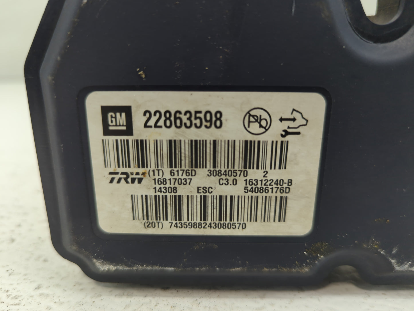 2013-2016 Chevrolet Malibu ABS Pump Control Module Replacement P/N:22863598 25867265, 22810057 Fits Fits 2012 2013 2014 2015