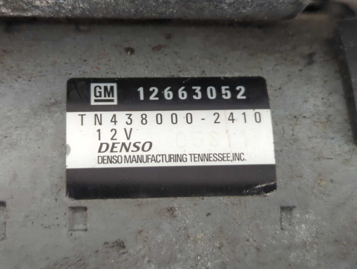 2015-2016 Chevrolet Malibu Car Starter Motor Solenoid OEM P/N:TN438000-2410 12663052 Fits Fits 2015 2016 2017 2018 2019 2020