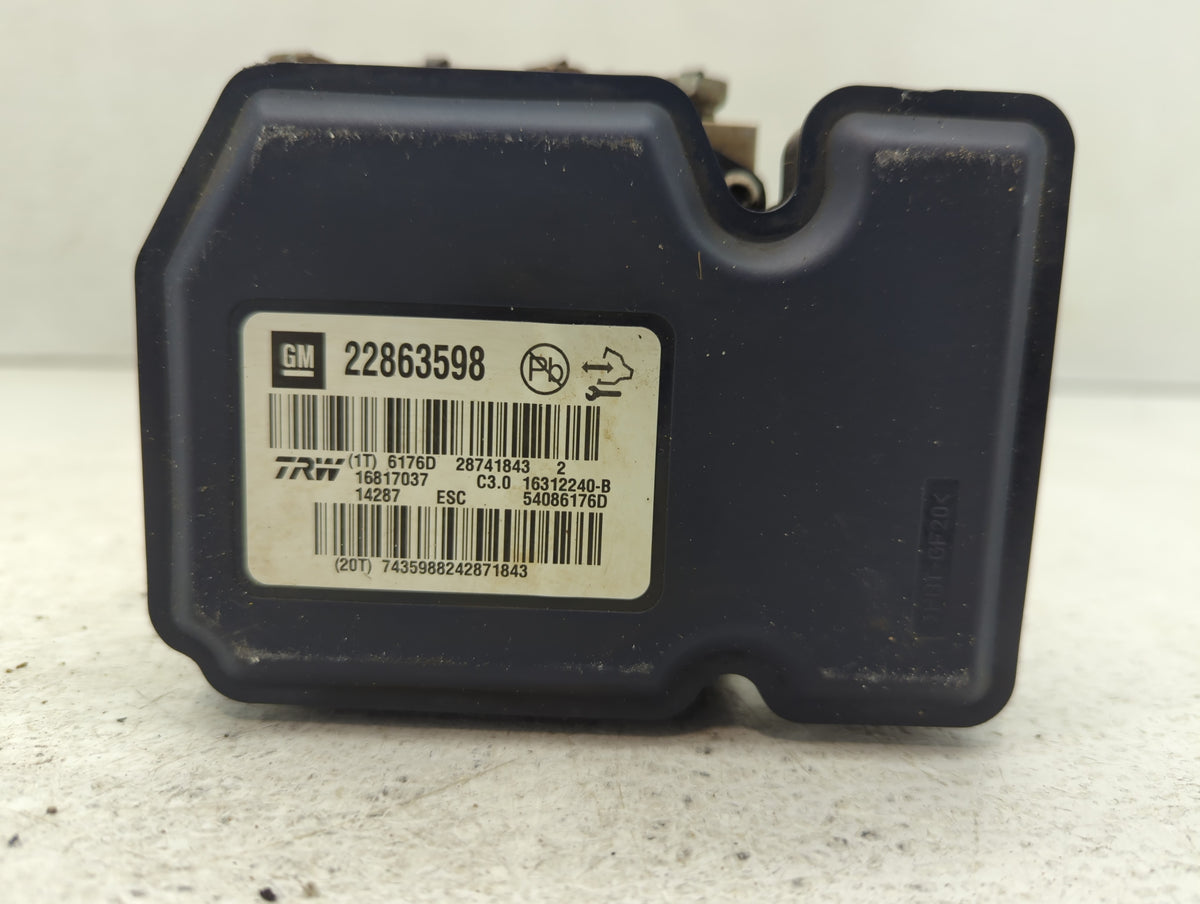 2013-2016 Chevrolet Malibu Anti-Lock Brake ABS Pump Module Actuator OEM P/N:22863598 Fits Fits 2012 2013 2014 2015 2016 OEM 